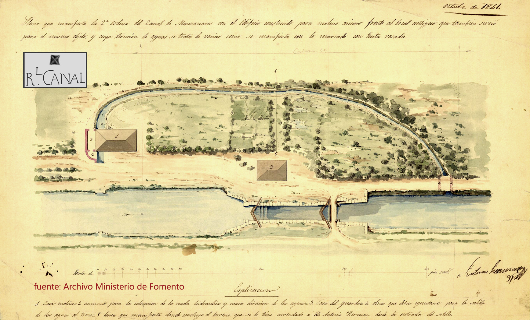 Segunda Esclusa. 1841. Plano OH-634.